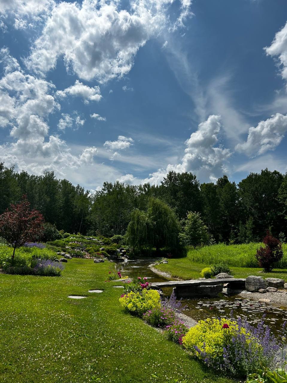 Large Georgian Bay property with landscaped gardens and open lawn